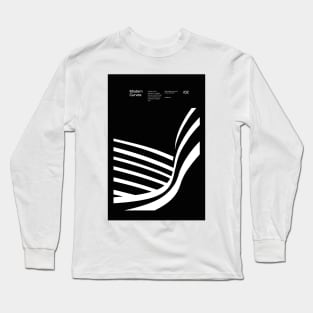 Modern Curves 02, Modern Architecture Design, minimalist Design, Modern Art, Typographic, Helvetica Long Sleeve T-Shirt